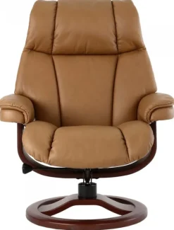 General Reclinerfåtölj ink. Pall Brun