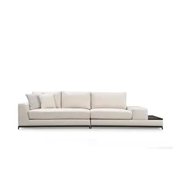 Ghent med sidobord (320 x 102 x 84 cm) Beige 4-sits soffa