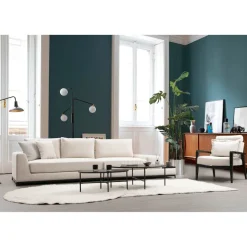 Ghent med sidobord (320 x 102 x 84 cm) Beige 4-sits soffa
