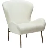 Glam Loungefåtölj Bone White, Antique Brass, 85 cm