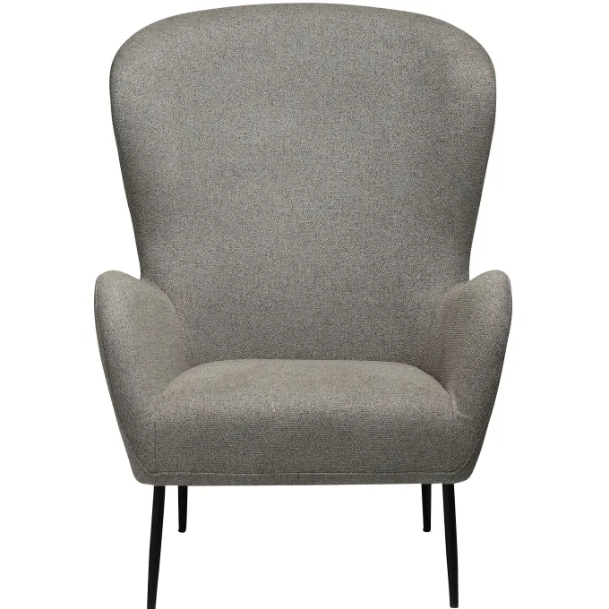 Glam Loungefåtölj Pebble Earth, Black Metal, 75 cm