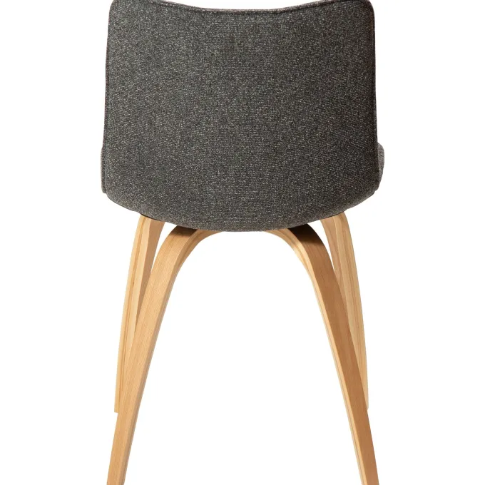 Glee Stol Pebble Grey Bouclé, Oak