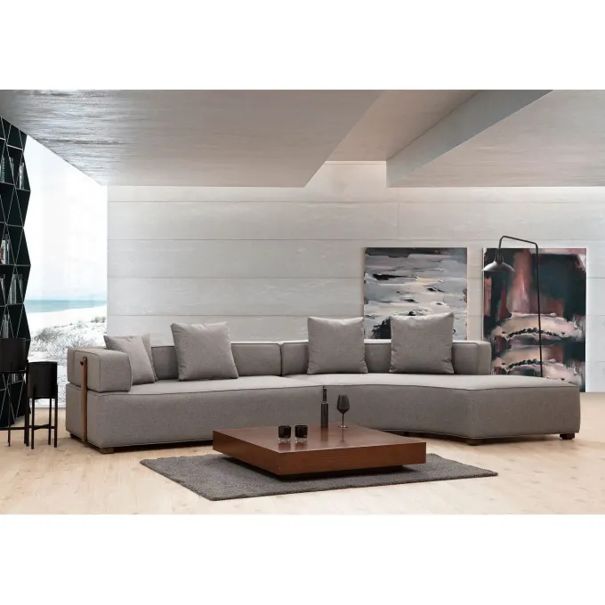 Gondol (180-105 x 70 cm) Grå Hörnsoffa