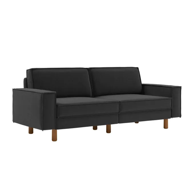 Gothenburg (223 x 89 x 87 cm) 3-sitssoffa Nattgrå valnöt