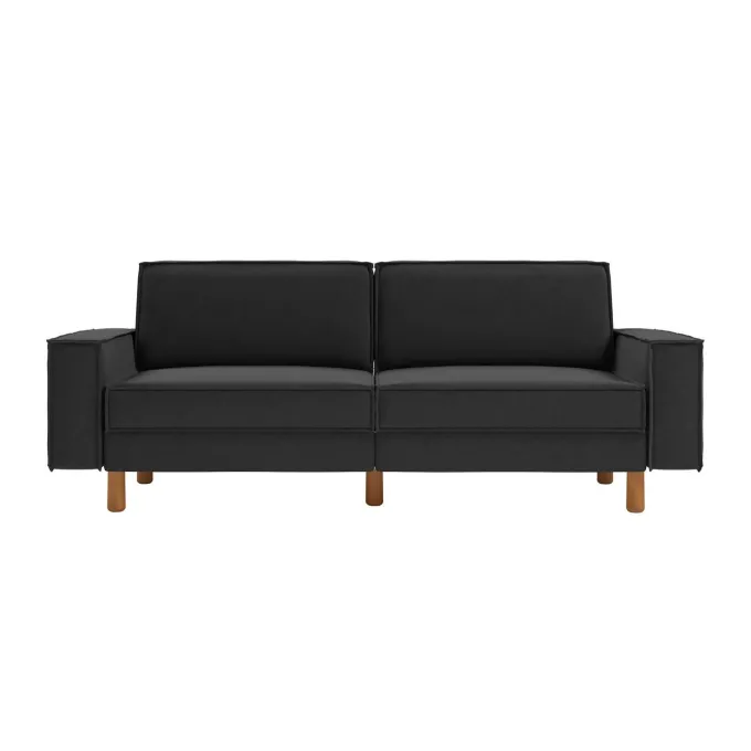 Gothenburg (223 x 89 x 87 cm) 3-sitssoffa Nattgrå valnöt
