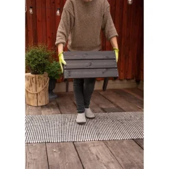 Granny Utebord Furu Oljad Grå