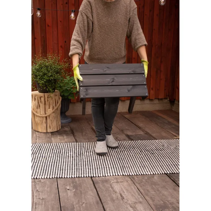 Granny Utebord Furu Oljad Grå