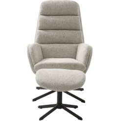 Gregory Fåtölj & Fotpall Offwhite Melange