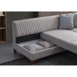 Harare (125 x 190 cm) Bäddsoffa, hörn Gräddvit, Vänster