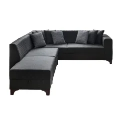Harare (125 x 190 cm) Bäddsoffa, hörn Antracit, Vänster