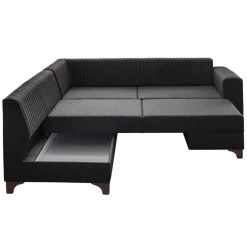 Harare (125 x 190 cm) Bäddsoffa, hörn Antracit, Vänster