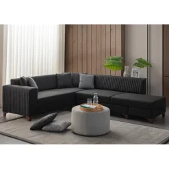 Harare (125 x 190 cm) Bäddsoffa, hörn Antracit, Höger