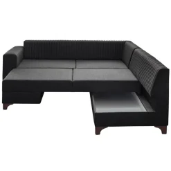 Harare (125 x 190 cm) Bäddsoffa, hörn Antracit, Höger