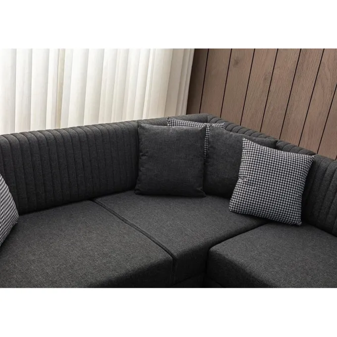 Harare (125 x 190 cm) Bäddsoffa, hörn Antracit, Höger