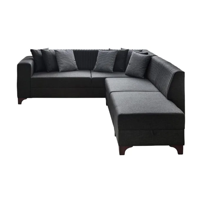 Harare (125 x 190 cm) Bäddsoffa, hörn Antracit, Höger