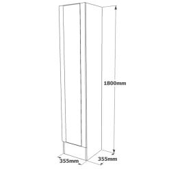 Harare Plus (90 x 180 x 34 cm) Atlantisk tall Hallstativ
