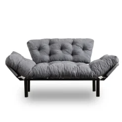 Helsingfors (155 x 85 x 70 cm) 2-sits bäddsoffa Grå