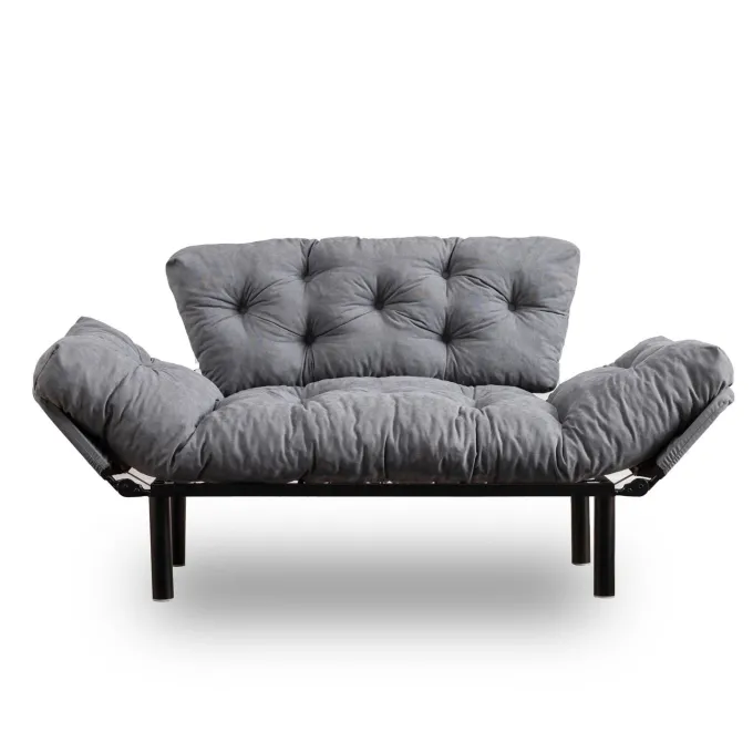 Helsingfors (155 x 85 x 70 cm) 2-sits bäddsoffa Grå
