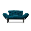 Helsingfors (155 x 85 x 70 cm) 2-sits bäddsoffa Petrolblå