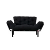 Helsingfors (155 x 85 x 70 cm) 2-sits bäddsoffa Svart