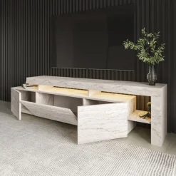 Helsingfors (192 x 53 x 37 cm) travertin TV-bänk