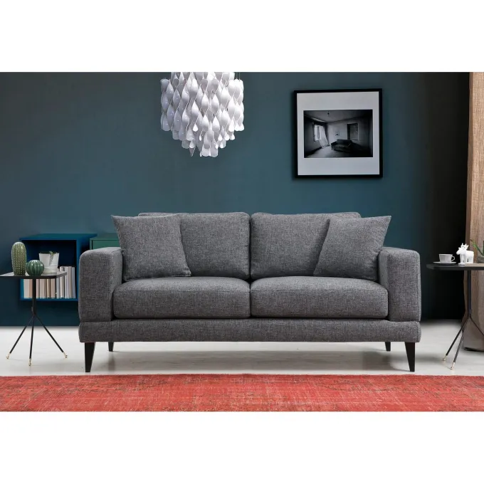 Helsingfors 2-sits (180 x 90 x 85 cm) Mörkgrå 2-sitssoffa