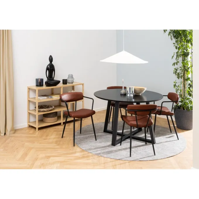 Herning Matbord Rund 120 cm Svart