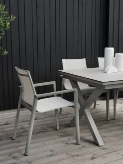 Hillmond Bord 100x166-226 cm Khaki/Beige Terrazzo