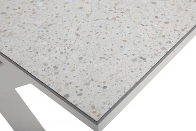 Hillmond Bord 100x166-226 cm Khaki/Beige Terrazzo