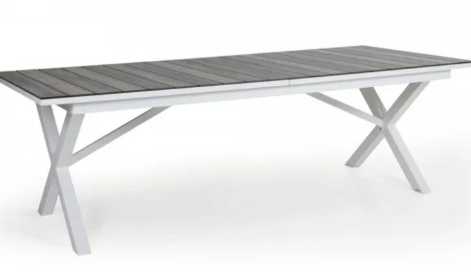Hillmond Bord 100x238-297 cm Vit/Grå Laminat