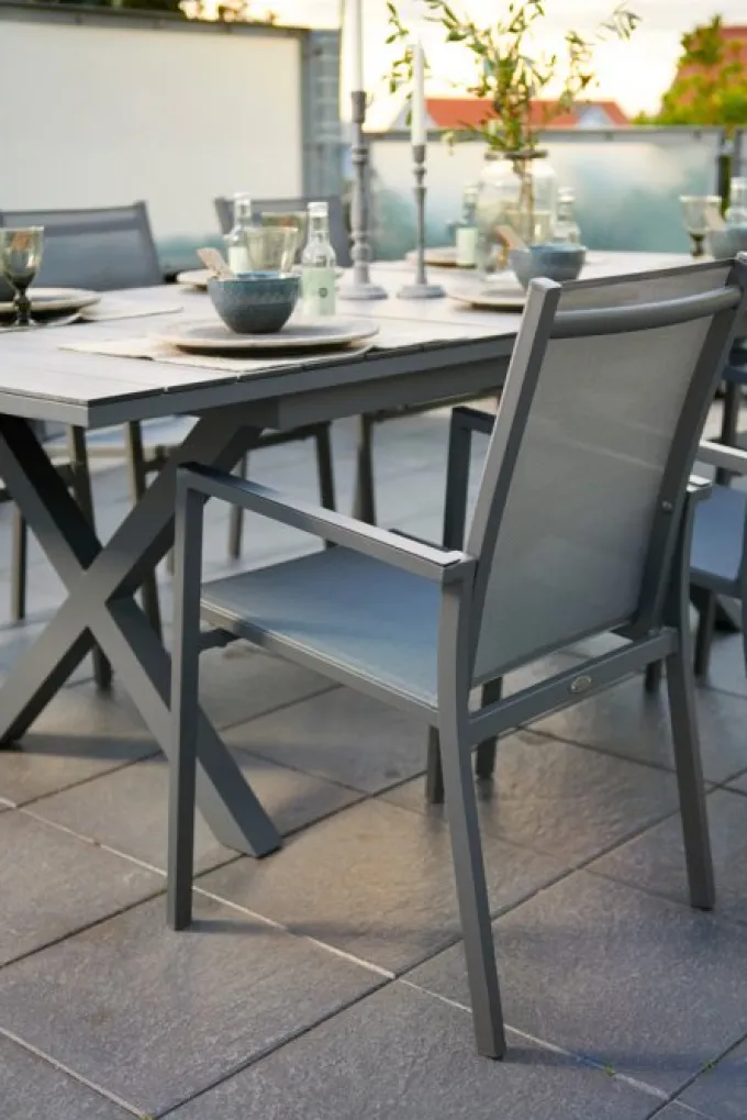 Hillmond Bord 100x238-297 cm Vit/Grå Laminat