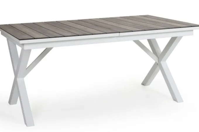 Hillmond Bord 100x166-226 cm Vit/Natur Laminat