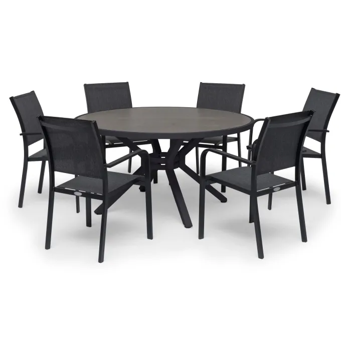 Hånger Utebord Ø140 cm Svart