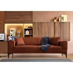Horizon (230 x 95 x 77 cm) 3-sitssoffbädd Rio-röd