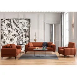 Horizon (230 x 95 x 77 cm) 3-sitssoffbädd Rio-röd