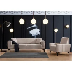 Horizon (230 x 95 x 77 cm) 3-sitssoffbädd Ljusbrun