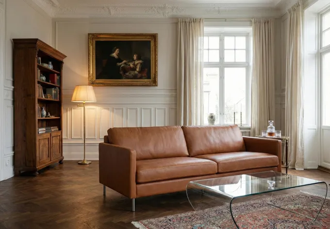 Impulse 3-sits Soffa Läder