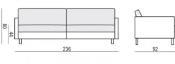 Impulse 4-sits Soffa Lux Moss Anthracite