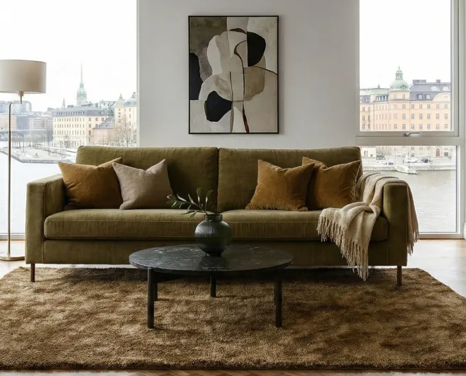 Impulse 4-sits Soffa Lux Wildflower Forest Green