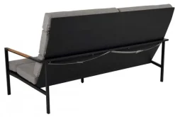 Indus 3-sits Soffa Svart/Teak