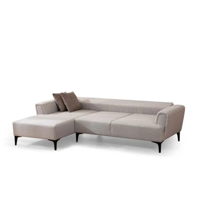 Jakarta (140-270 x 95 x 77 cm) Hörnsoffa-bäddsoffa Ecru, Vänster