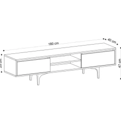 Jakarta (180 x 47 x 40 cm) Oak TV-bänk
