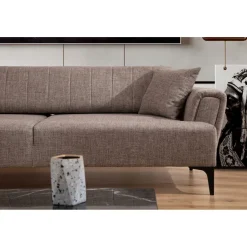 Jakarta (230 x 95 x 77 cm) 3-sits bäddsoffa Ljusbrun