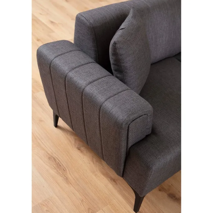 Jakarta (230 x 95 x 77 cm) 3-sits bäddsoffa Mörkgrå