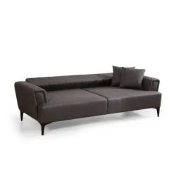 Jakarta (230 x 95 x 77 cm) 3-sits bäddsoffa Mörkgrå