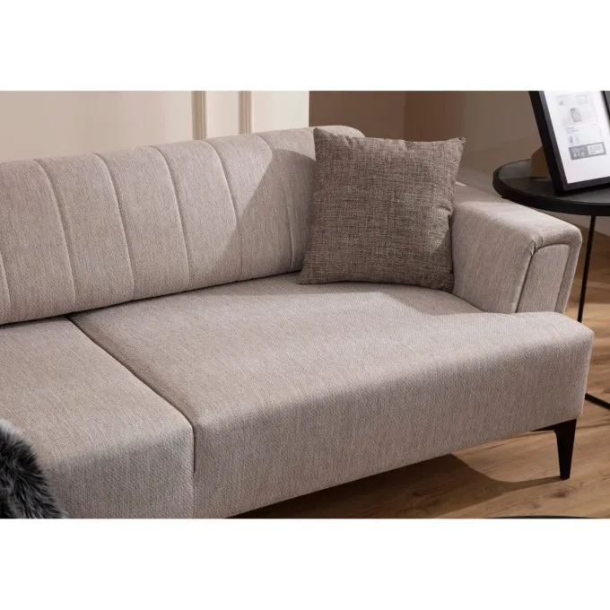 Jakarta (230 x 95 x 77 cm) 3-sits bäddsoffa Beige