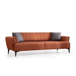 Jakarta (230 x 95 x 77 cm) 3-sits bäddsoffa Kakelröd