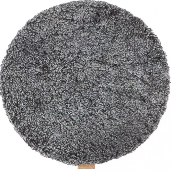 Jill stolsdyna (vadderad) 36 cm rund / Svart Grafit