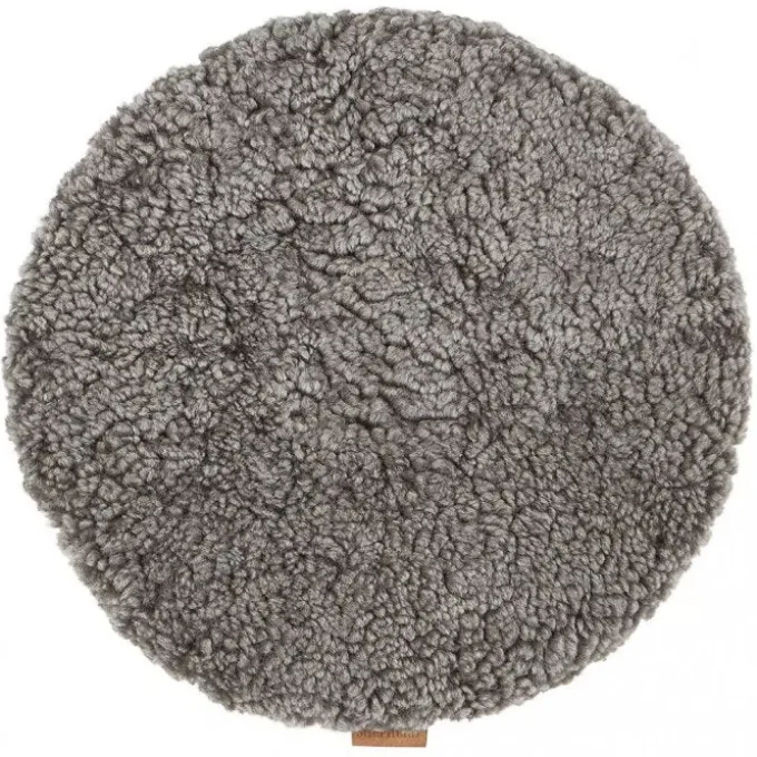 Jill stolsdyna (vadderad) 36 cm rund / Grågrafit