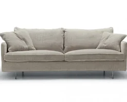 Julia 3-sits Soffa Big Cushions Sky Light Grey